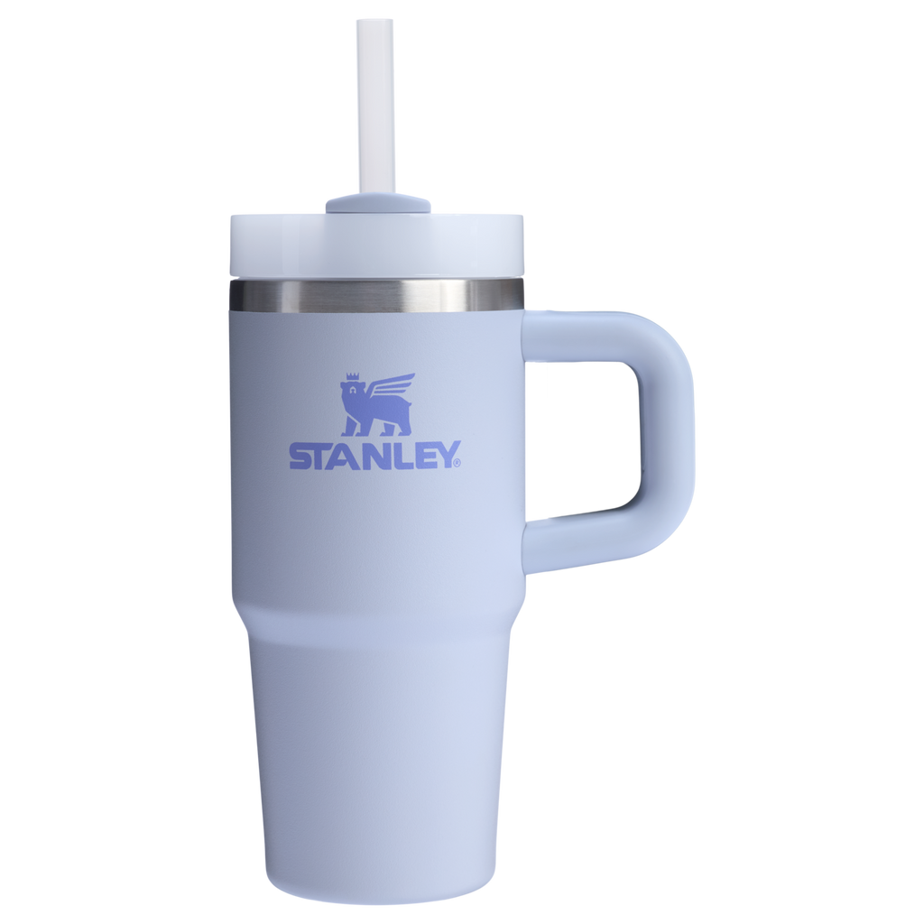 Stanley 14 OZ Quencher FlowState Stainless Steel Tumbler In Dew Drop Purple with Straw And Handle