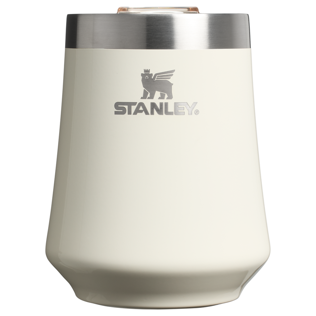 Stanley 11 oz Swirl Wine Stainless Steel Tumbler In Cream White Gloss