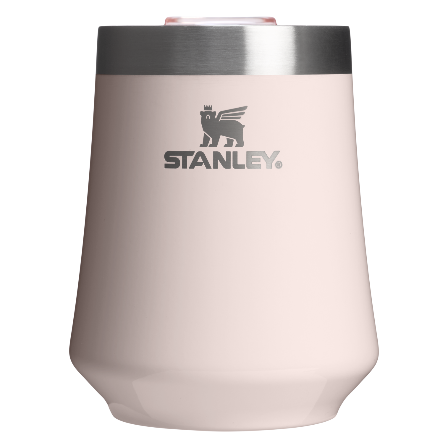Stanley 11 oz Swirl Wine Stainless Steel Tumbler In Rose Quartz Pink Gloss