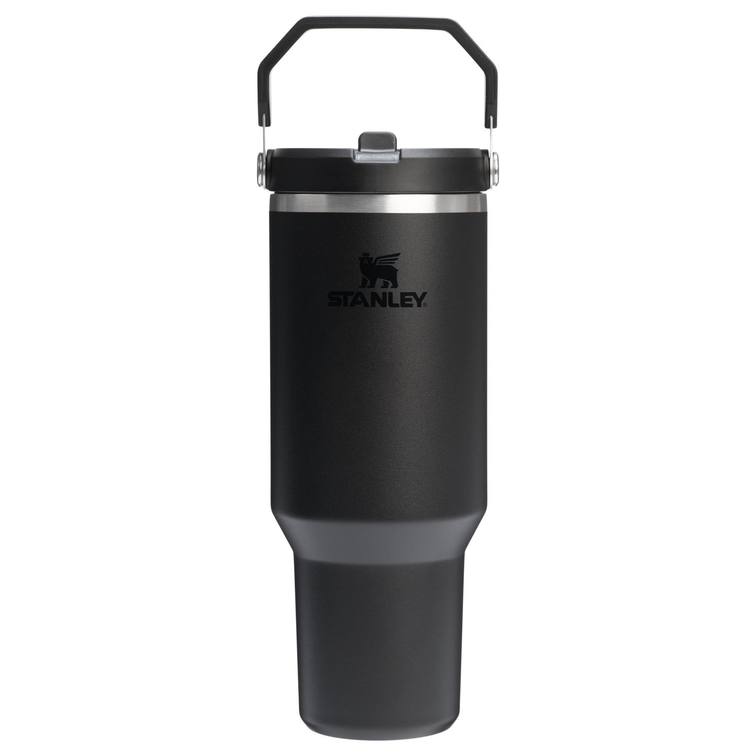 Stanley 40 OZ Ice Flow Flip Straw Insulated Tumbler In Black