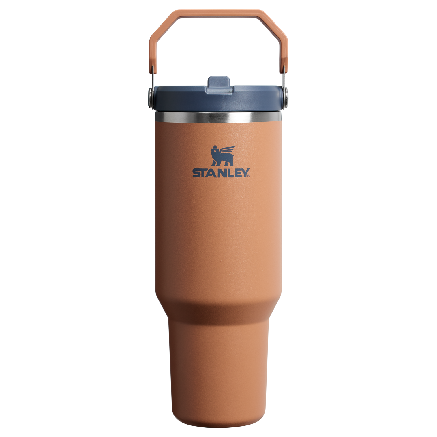 Stanley 40 OZ Ice Flow Flip Straw Insulated Tumbler In Toast Tan