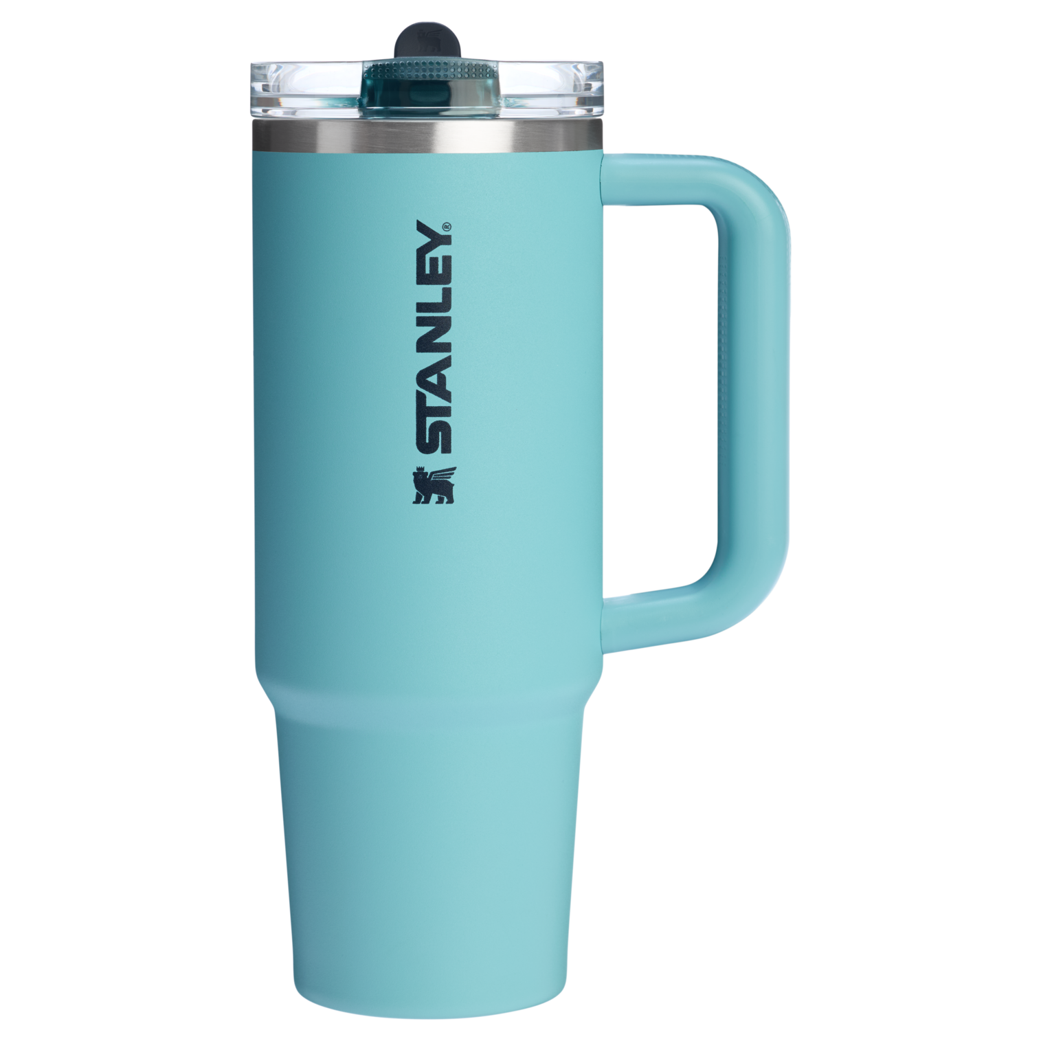 Stanley 30 OZ IceFlow Flip Straw Stainless Steel Tumbler In Agave Blue
