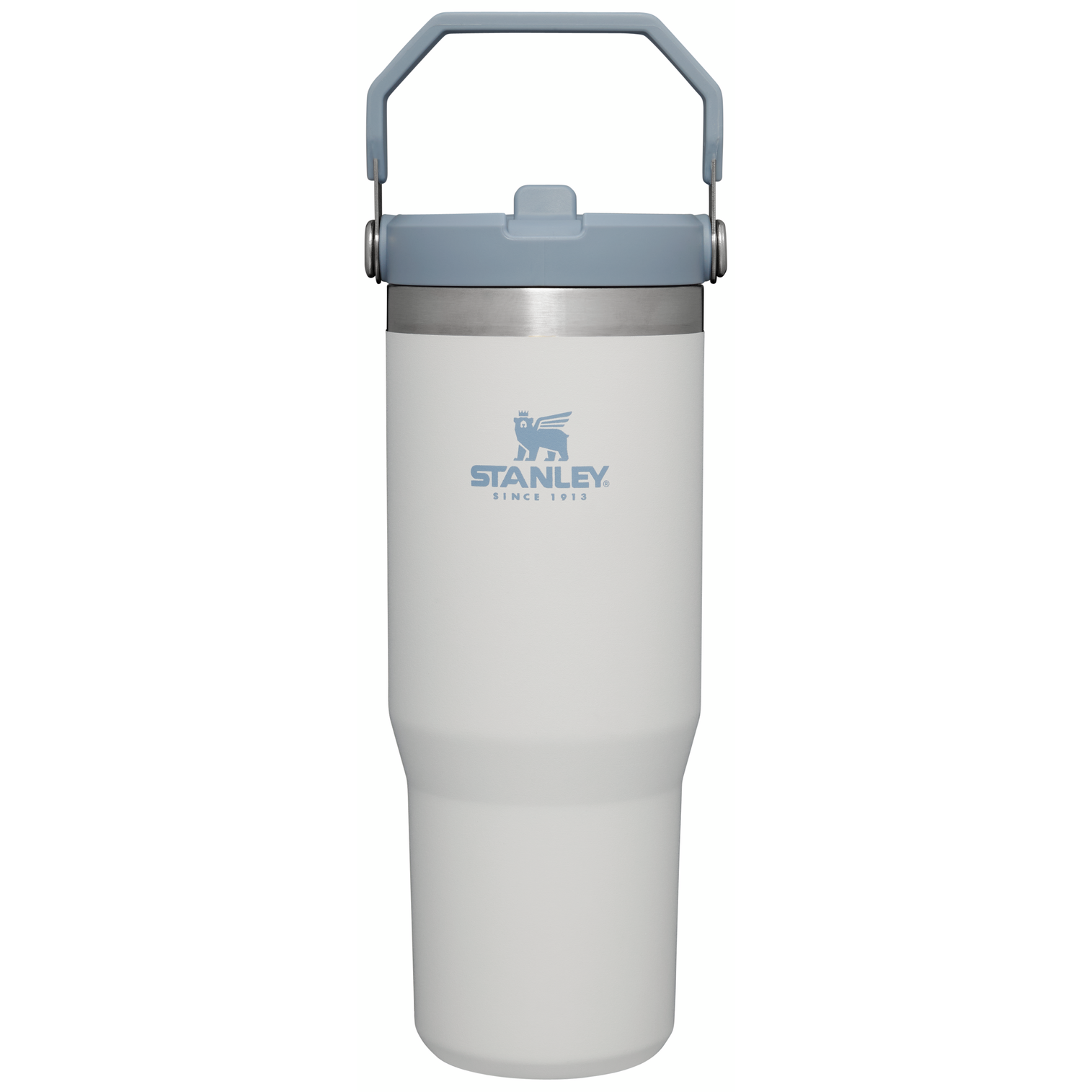 Stanley 30 OZ IceFlow Flip Straw Stainless Steel Tumbler In Fog Grey